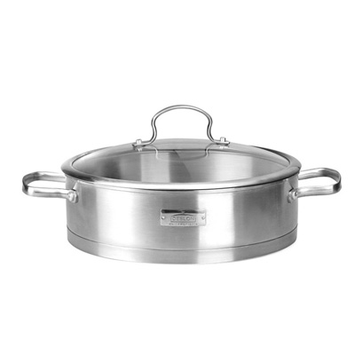 欧式多用煎炒锅(亚光玻盖)